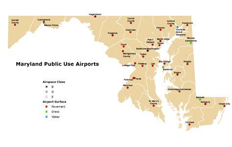 map of maryland airports